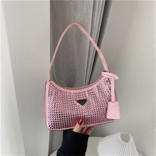 

36% off handbag 2023 new bag rhinestone women's spring and summer small square shoulder texture messenger handbag