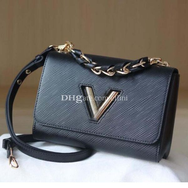 

7a classic twist designer bag black ladies luxury handbags purses women fashion solid genuine leather messenger shoulder crossbody bag 2023