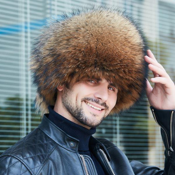 

full covered real fox fur hat russian trapper ushanka hat hat warm outdoor ski cap, Blue;gray