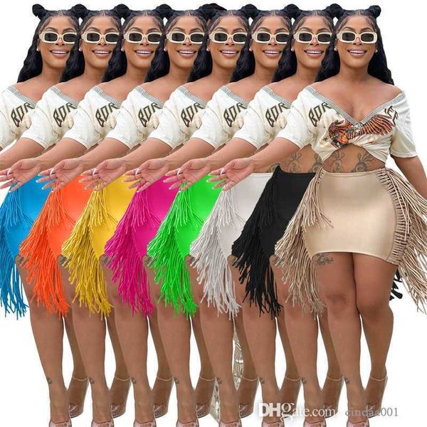 

2023 spring and summer womens tassel skirt binding personalized hollow out dress, Black;gray