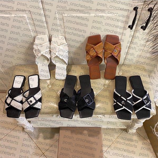 

genuine leather woven slippers for women crossed flats sliders for summer leisure shoes, Black
