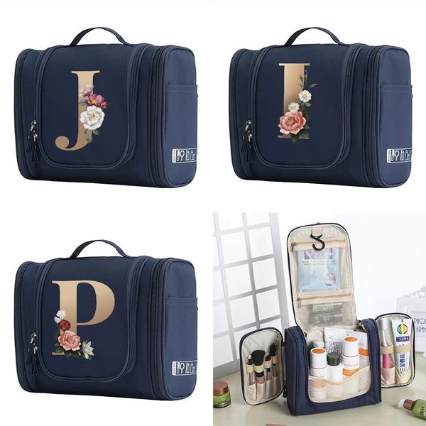 

evening bag men travel cosmetic bag hanging woman wash makeup pouch gold letter print large toilet kit toiletries organizador 230208
