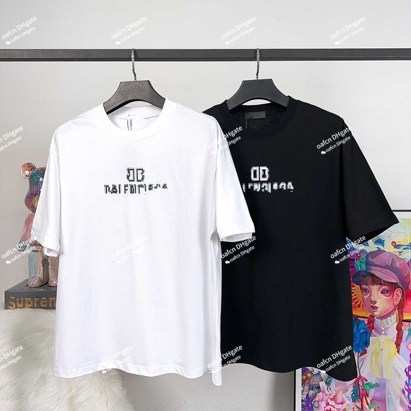 

fjxpnew fjxpdesigner t-shirt men's short-sleeved t-shirt luxury casual pure cotton quality wholesale black and white letter print size, White;black