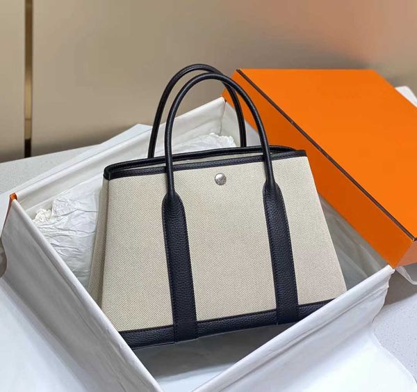 

factory wholesale designer h ormes totes handbags hand waxed garden party bag togo cowhide business handbag commuter women's canvas tot
