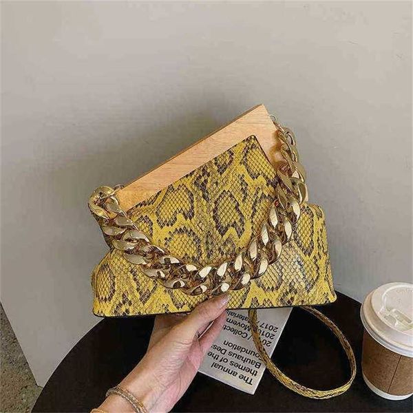 

24% off handbag 2023 new bag women's niche acrylic portable triangle wood clip snake