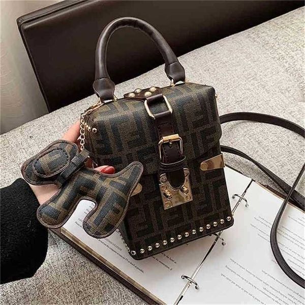 

36% off handbag 2023 new bag luxury hand small suitcase box version red printing diagonal cross