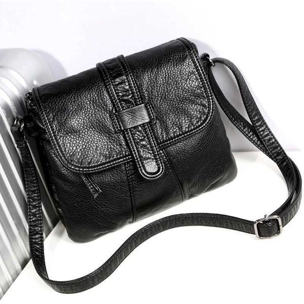 

soft leather women messenger bag casual women s shoulder crossbody female hand black bolsa feminina girl 230209