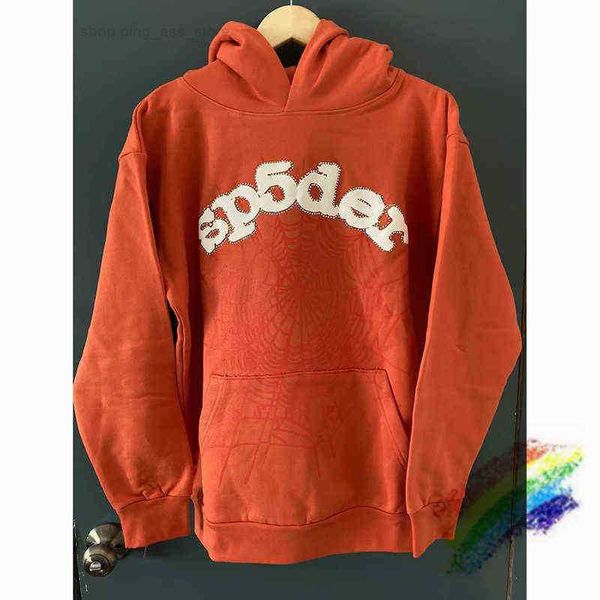 

men's hoodies sweatshirts orange sp5der 555555 hoodie women high spider web hooded young thug 0912h zhzy, Black