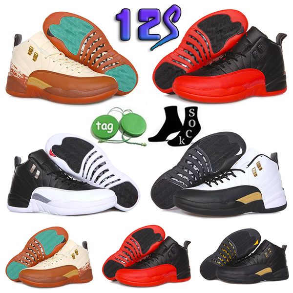 

12s high og men basketball shoes fashion mens trainers jumpman 12 hyper royal stealth indigo reverse flu game bulls sneakers sports shoe siz