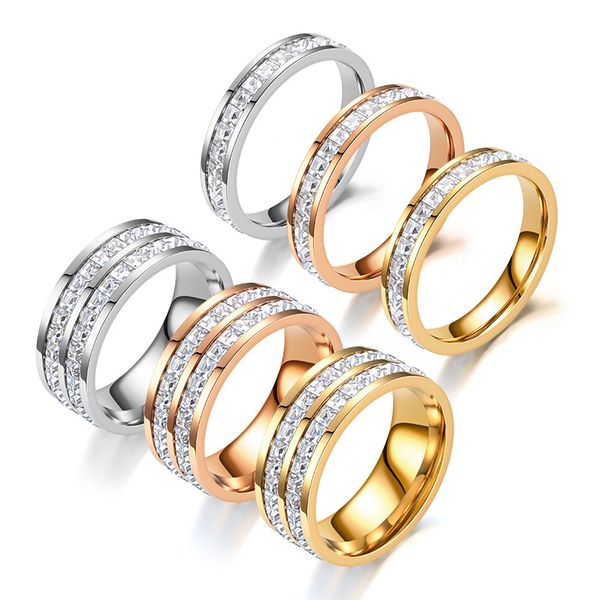 

Luxury Dingers Band Zircon Ring Jewelry for Women Gift