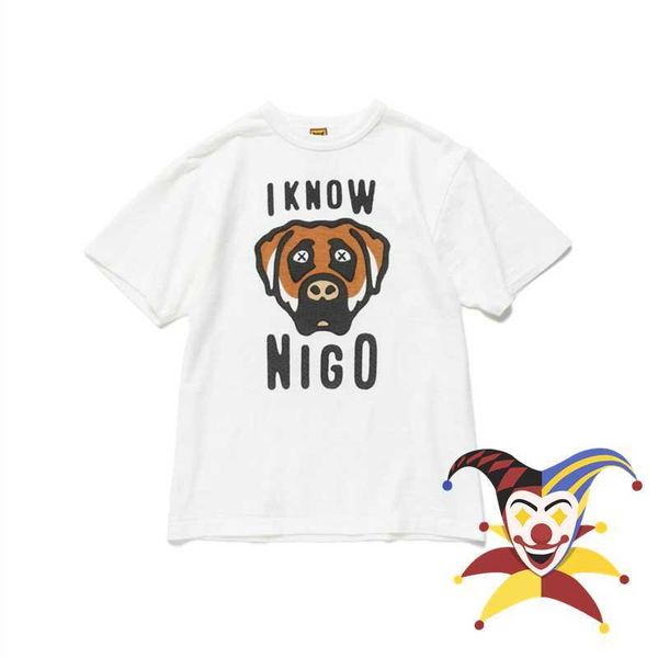 

men's t-shirts human made t-shirt men women tee casual dog t shirt t230209, White;black