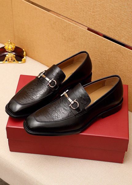 

2023 men's business dress shoes brand designer breathable formal shoes male office wedding flats footwear casual oxfords size 38-47, Black
