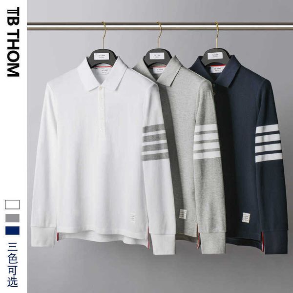 

t-shirts tom tee brown short sleeve round neck 23ss stripe leisure casual fashion designer classic polo shirt strength tb spring and autumn, White;black