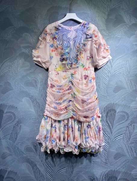 

2023 spring new dress round neck fashion short sleeve, Black;gray