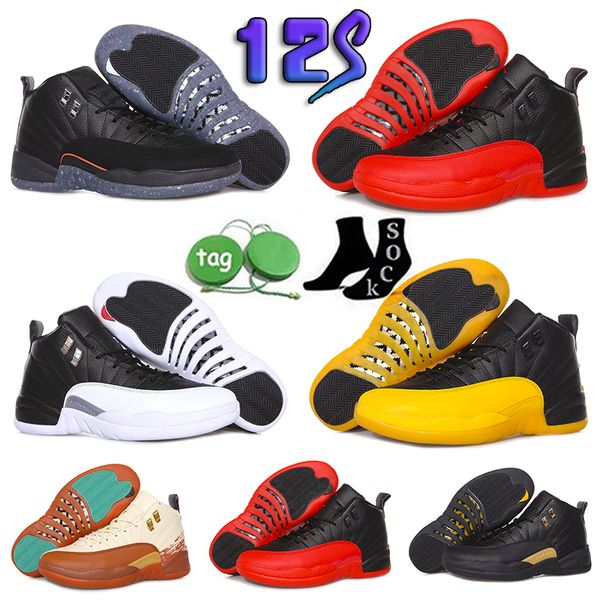 

mens basketball shoes 12s 12 jumpman playoffs royalty black taxi utility grind university cherry gold cool grey bred concord legend blue men