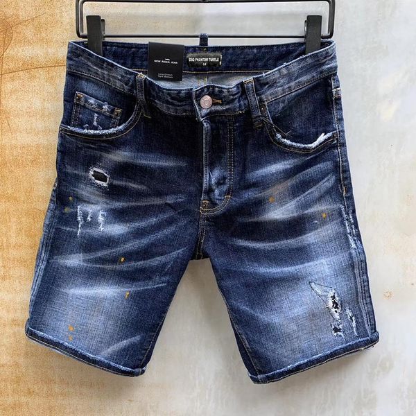 

dsquare jeans d2 jeans men jeans mens luxury designerjeans skinny ripped cool guy causal hole denim fashion brand fit jeans men washe qwr, Blue