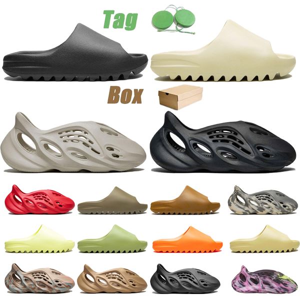 

2023 sandals slides runner men slipper silver women triple black white resin pattern slippers mens womens slider