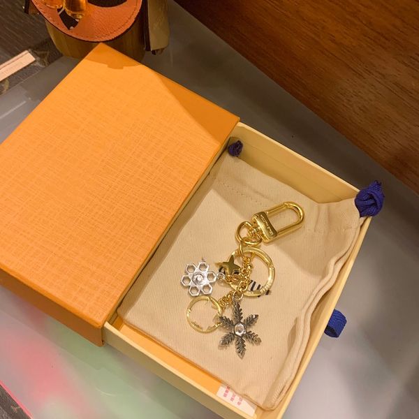 

high qualtiy key chain ring holder keychain porte clef gift men women car bag keychains with box jack21, Silver
