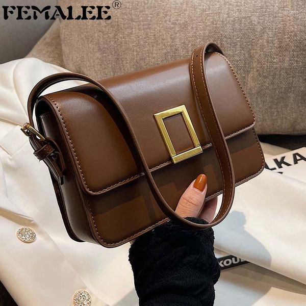

shoulder bags small quality leather women square lock phone female messenger purse lady vintage crossbody bag