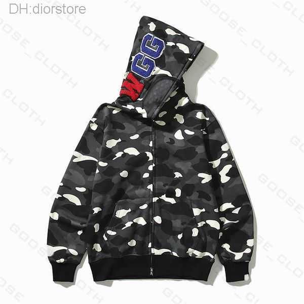 

sharks hoodies mens womens fashion men deisigners warm jackets hoody stylist cartoon shark printing hoodie cotton coat man casual 10304w, Black