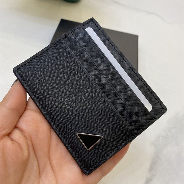 

woman mens designer wallet wallets mini short card holdergenuine leather purses purse holders solid black triangle letters 5a 2023, Brown;gray