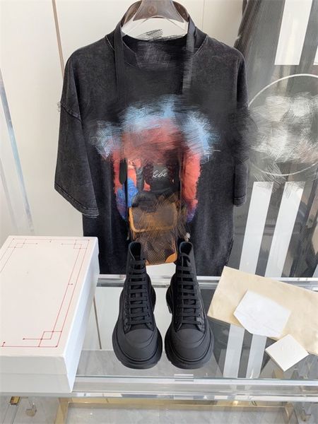 

2023 designer casual dress shoes leather luxury colorful quality high-shoes calfskin women men ladies size sneaker style shoe size35-45, Black