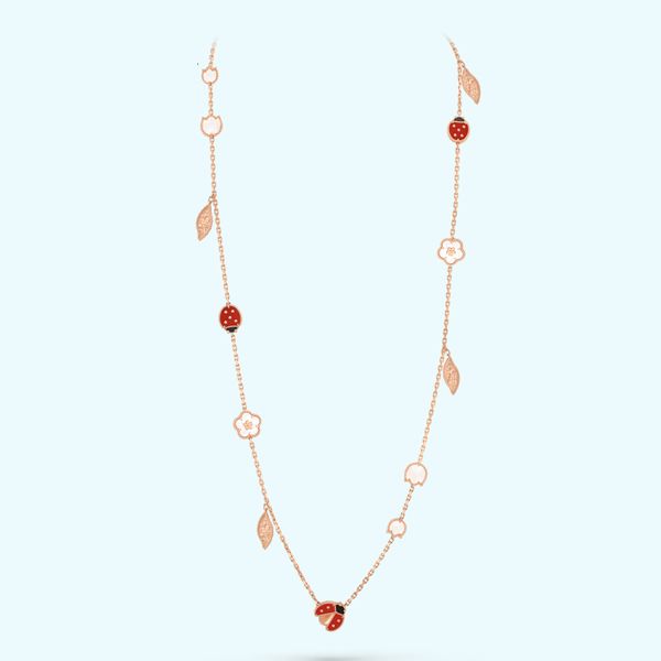 

beaded necklaces aaa 925 sterling silver clover necklace for women luxury chain necklace fritillaria fashion jewelry holiday gift 230209