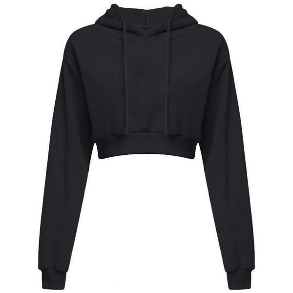

women's hoodies sweatshirts hoodies sweatshirt women fashion casual crop spring long sleeve short sportswear female pullovers harajuku, Black