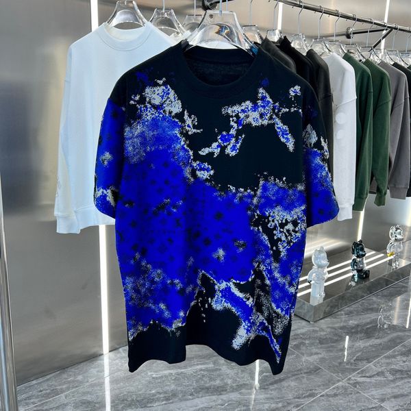 

23ss designer letter printed t shirts tee sweatshirt high street sleeves summer casual t-shirt breathable crew neck tees for wo x21, Black;brown