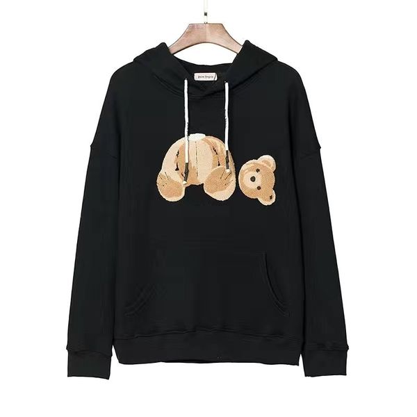 

black hoodie new sale fashion hoodie broken bear sweatshirt teddy bear trendy terry explosion sweater style men and women
