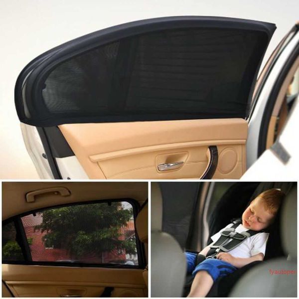 

2pcs car rear side window uv sun prevent sunshine blocker cover shade mesh auto exterior sunshade baby child protect 54x92cm