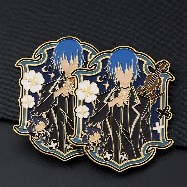 

metal paint badge brooch anime surrounding brooch aid meeting brooch, Gray