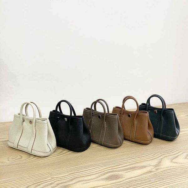 

herme garden party bags online storecowhide lychee pattern garden bag mini cowhide hand 2023 new summer messenger