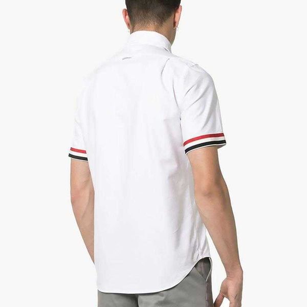 

t-shirts tom tee brown short sleeve round neck 23ss stripe leisure casual fashion designer classic polo shirt japanese summer tb men's, White;black