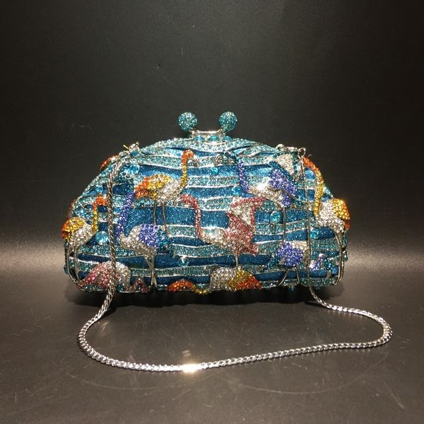 

evening bags xiyuan women crystal stones bags blue party handbag wedding clutch bag purse diamond clutches bridal handbags 230208