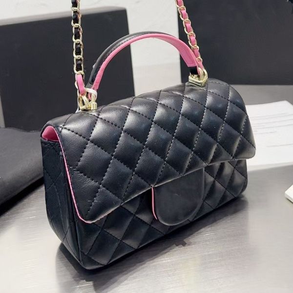 

designers new cc women small squire bag handbag clutch purse calf leather lady classic fashion crossbody bag 4 color leather chain mini cf 2