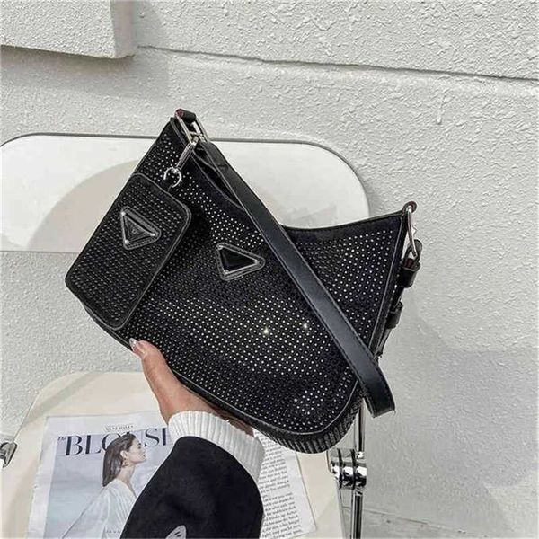 

28% off handbag 2023 new bag armpit shoulder portable red rhinestone