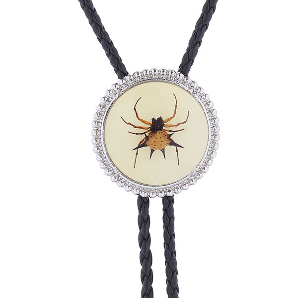 

bolo ties european and american fashion silver spider bolo tie 230209, Red
