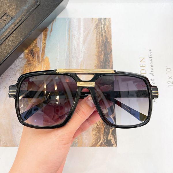 

men vintage sunglasses gold black grey gradient sunnies shades occhiali da sole outdoor uv400 protection eyewear with box, White;black