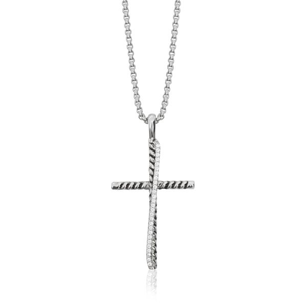 

cross pendant necklace rhinestone long chain necklace for women men hip hop fashion jewelry, Silver