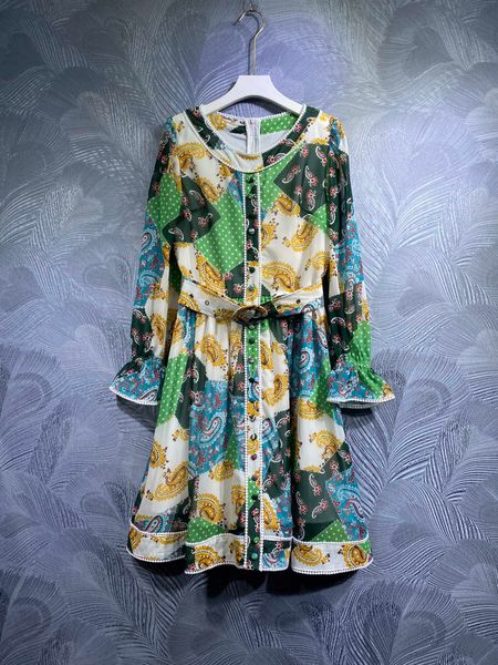 

spring new style printed dress long sleeve, Black;gray