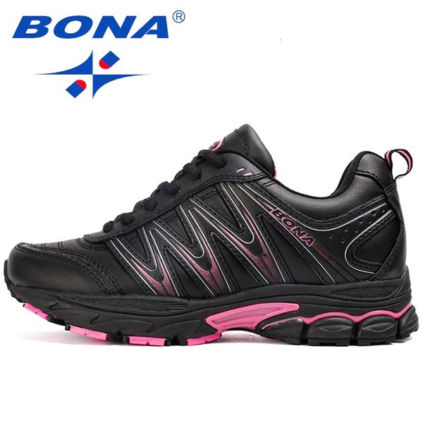 

dress shoes bona style women running lace up sport outdoor jogging walking athletic comfortable sneakers for 230208, Black