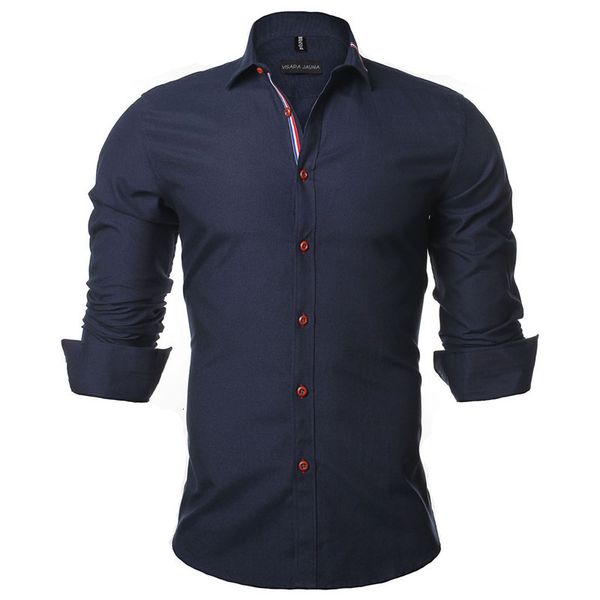 

men's casual shirts visada jauna men shirt solid color long sleeve brand camisa social masculina business dress 5xl n352 230209, White;black