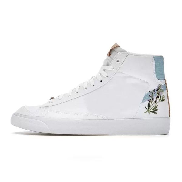 

2023 vintage large casual shoes men's women's blazer og multi-white red indigo pine green peak arctic perforated canvas sneakers d, Black