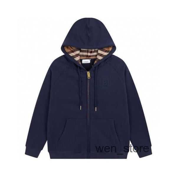 

designer 2023 burbrerys hooded hoodies correct version bbr hoodie 2022ss autumn winter lining plaid sweater for men and 3 ii8z, Black