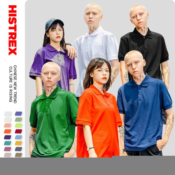 

men s polos 100 cotton men polo shirts short sleeve 230g hip hop hirt orange green purple golf brand t shirt man 230208, White;black