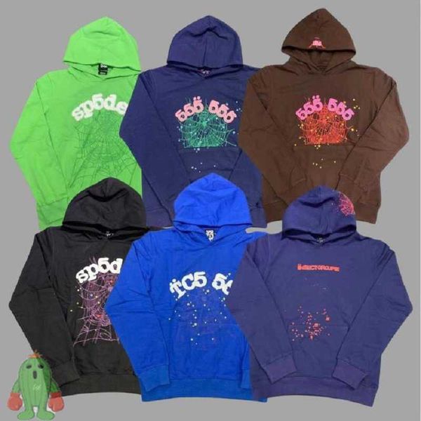 

men's hoodies sweatshirts hip hop street foam print 555555 hoodies sweatshirts men women track spider web young thug six 5 hooded hoody, Black