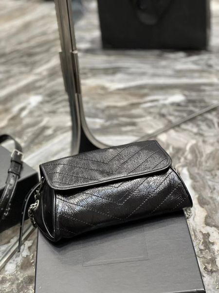 

shopping bag waist bag wrinkled oil wax cow leather pattern vintage waist bag chest bag satchel for men and women can be used 5a quality