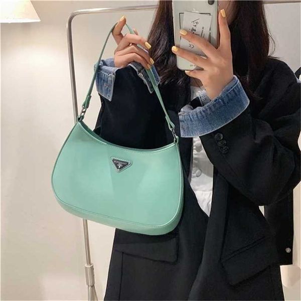 

12% off handbag 2023 new bag simple armpit texture women's shoulder middle ancient half moon oblique cross