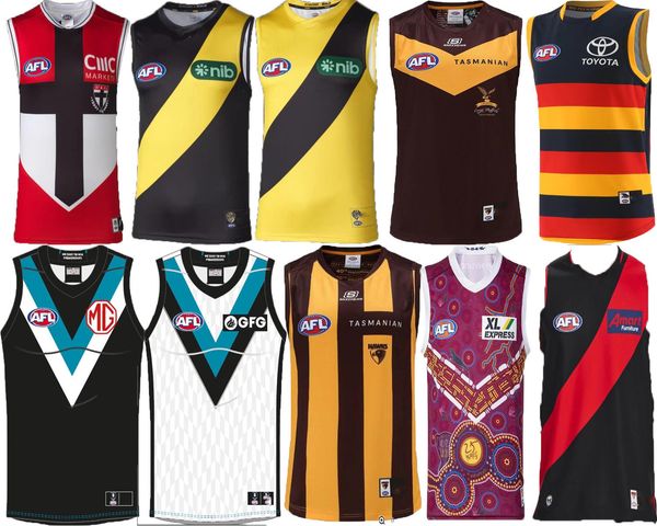 

22/23 fremantle dockers jersey richmond tigers giants cats essendon tasmania coast lions rugby jerseys afl league shirt vest s-3xl, Black;gray